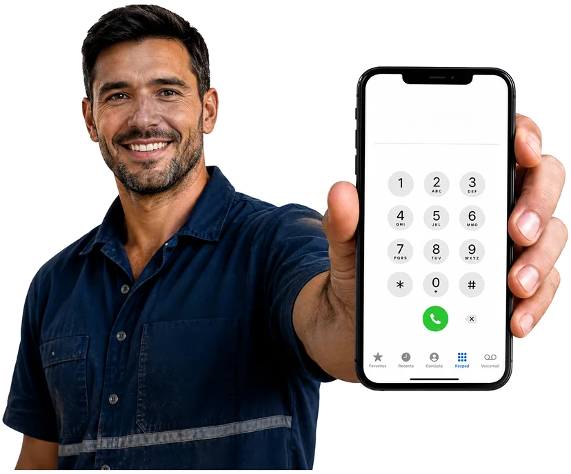 Our plumber taking a booking call for Luddenham